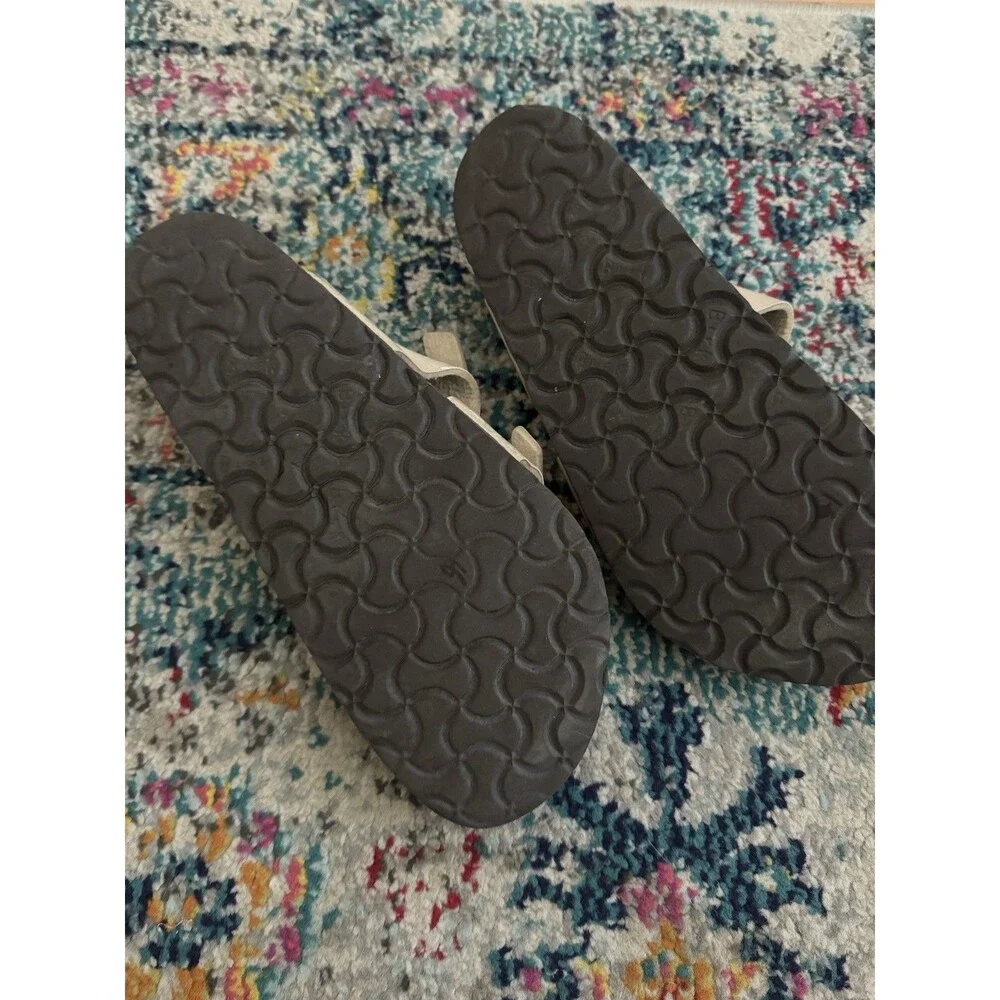Birkenstock Mayari Graceful Pearl White Birko-Flor Sandals Women’s Size 39